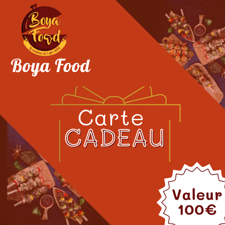 Carde cadeau 100€ - Boya Food